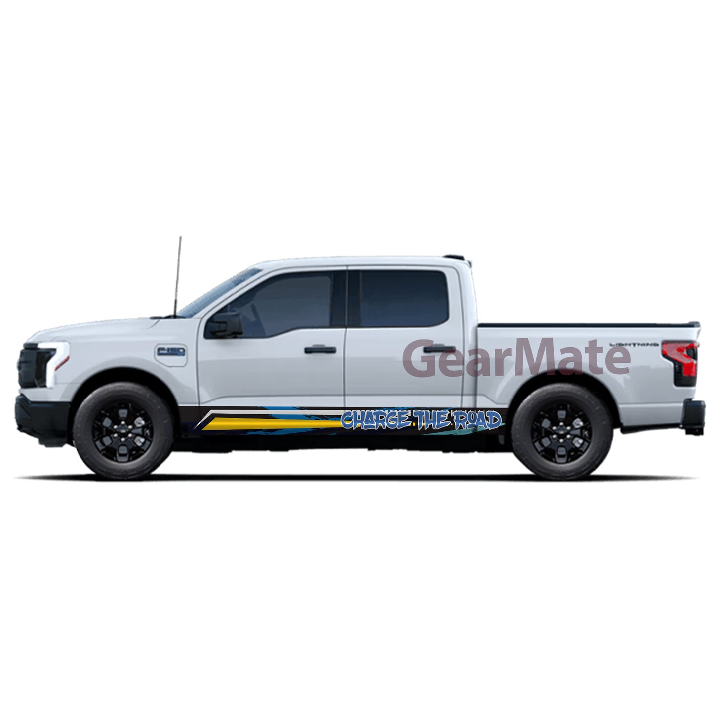 Charge the Road Rocker Panel Graphic Decal Kit (Left & Right Sides) - High Quality Vinyl for Trucks & SUVs