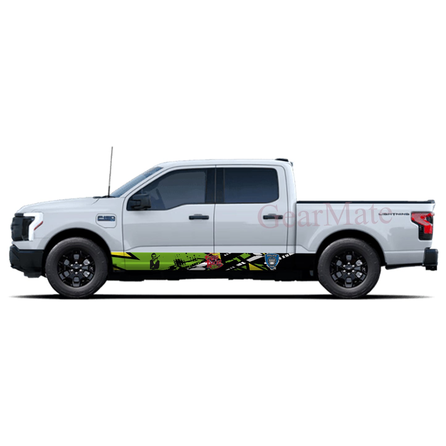 Performance Driven Look Street Racer Rocker Panel Graphic Decal Kit (Left & Right Sides) - High Quality Vinyl for Trucks & SUVs
