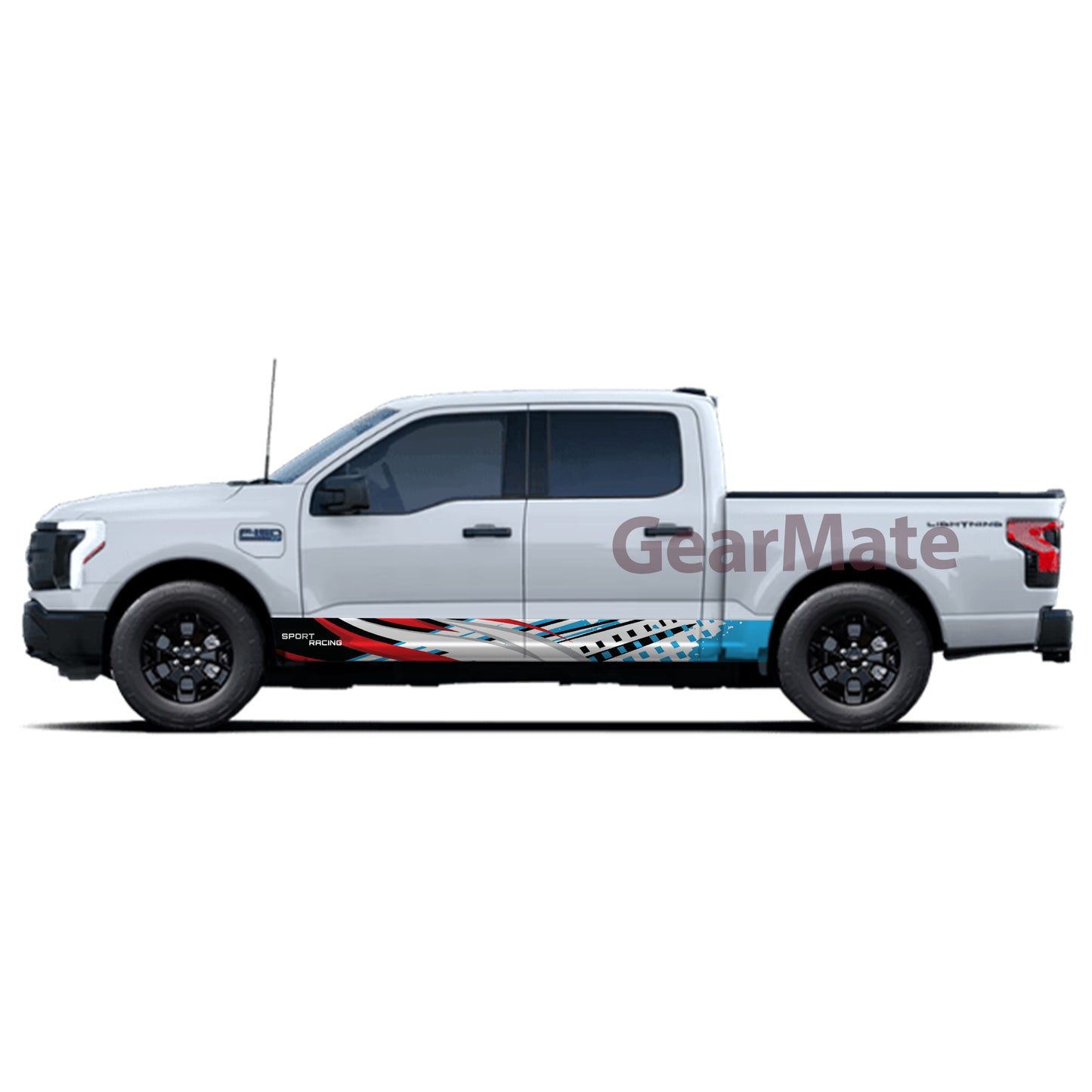 Sport Racing RB Rocker Panel Graphic Decal Kit (Left & Right Sides) - High Quality Vinyl for Trucks & SUVs