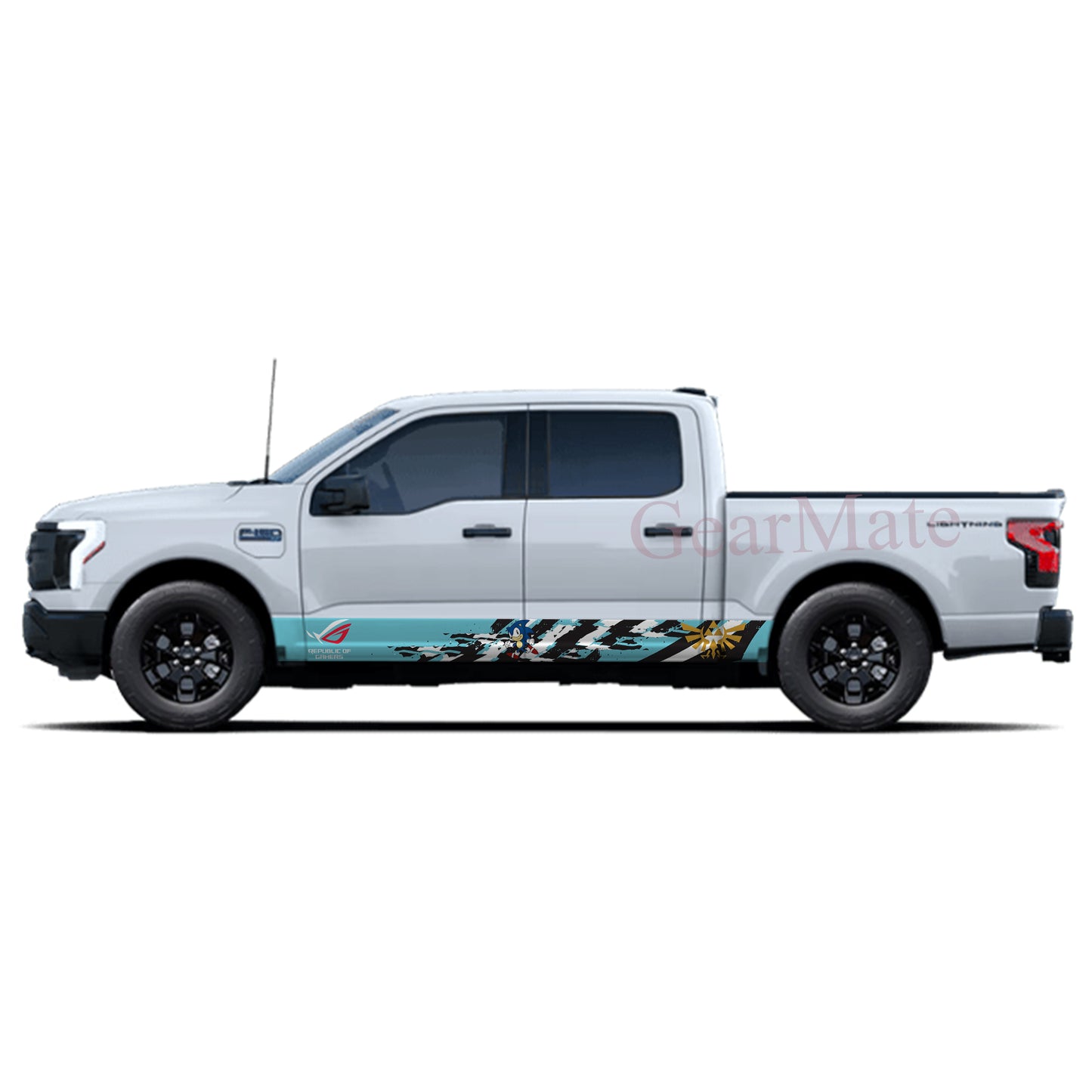 Sonic The Hedgehog Games Rocker Panel Graphic Decal Kit (Left & Right Sides) - High Quality Vinyl for Trucks & SUVs
