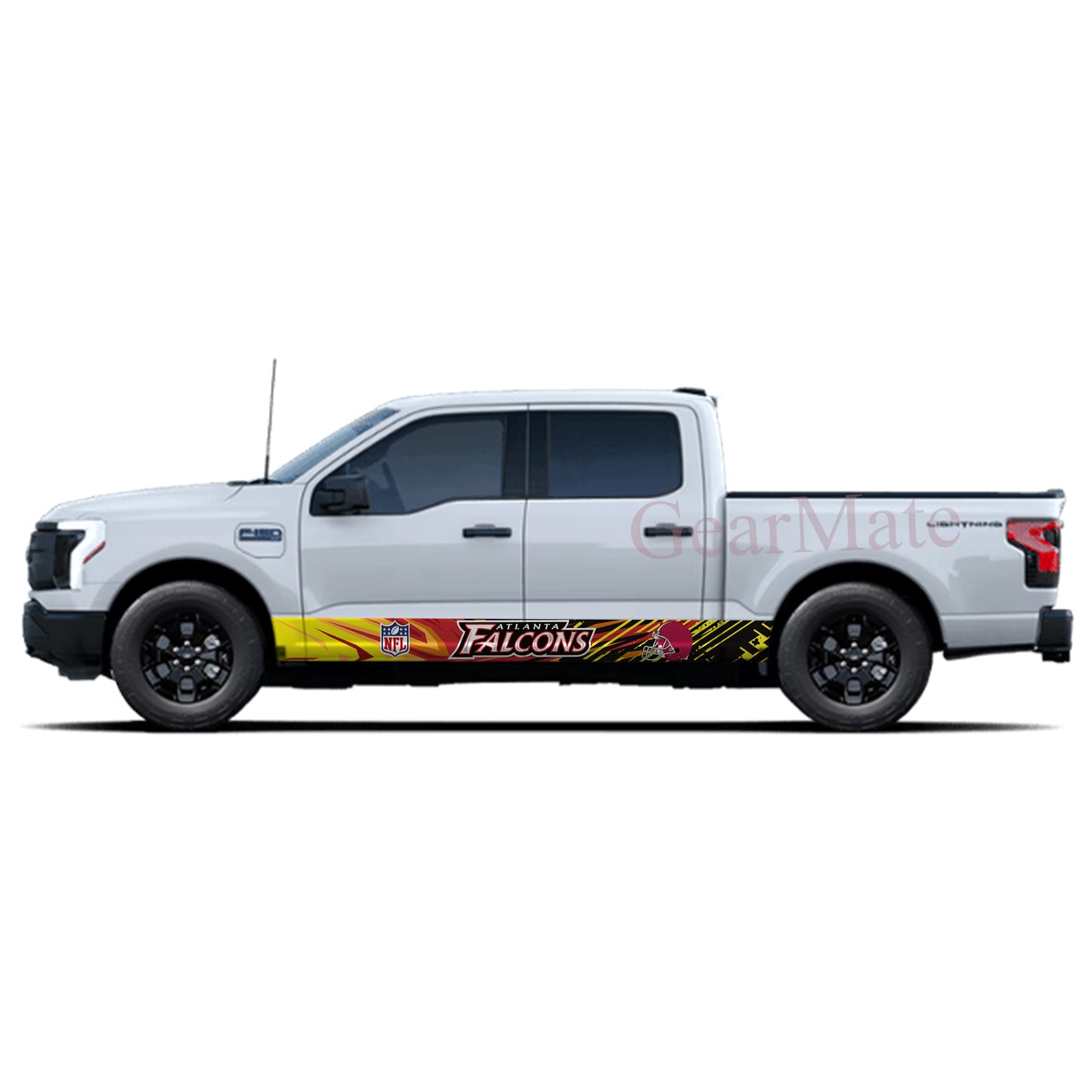 NFL Atlanta Falcons 1 Rocker Panel Graphic Decal Kit (Left & Right Sides) - High Quality Vinyl for Trucks & SUVs