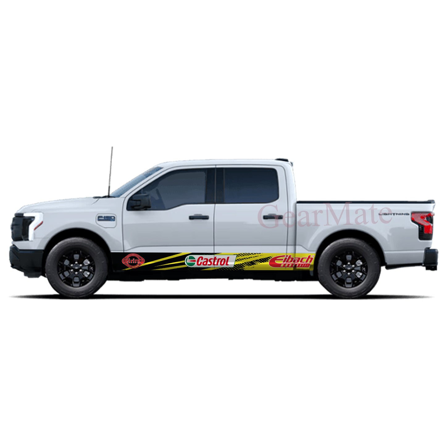 Fast Lane Castrol Rocker Panel Graphic Decal Kit (Left & Right Sides) - High Quality Vinyl for Trucks & SUVs