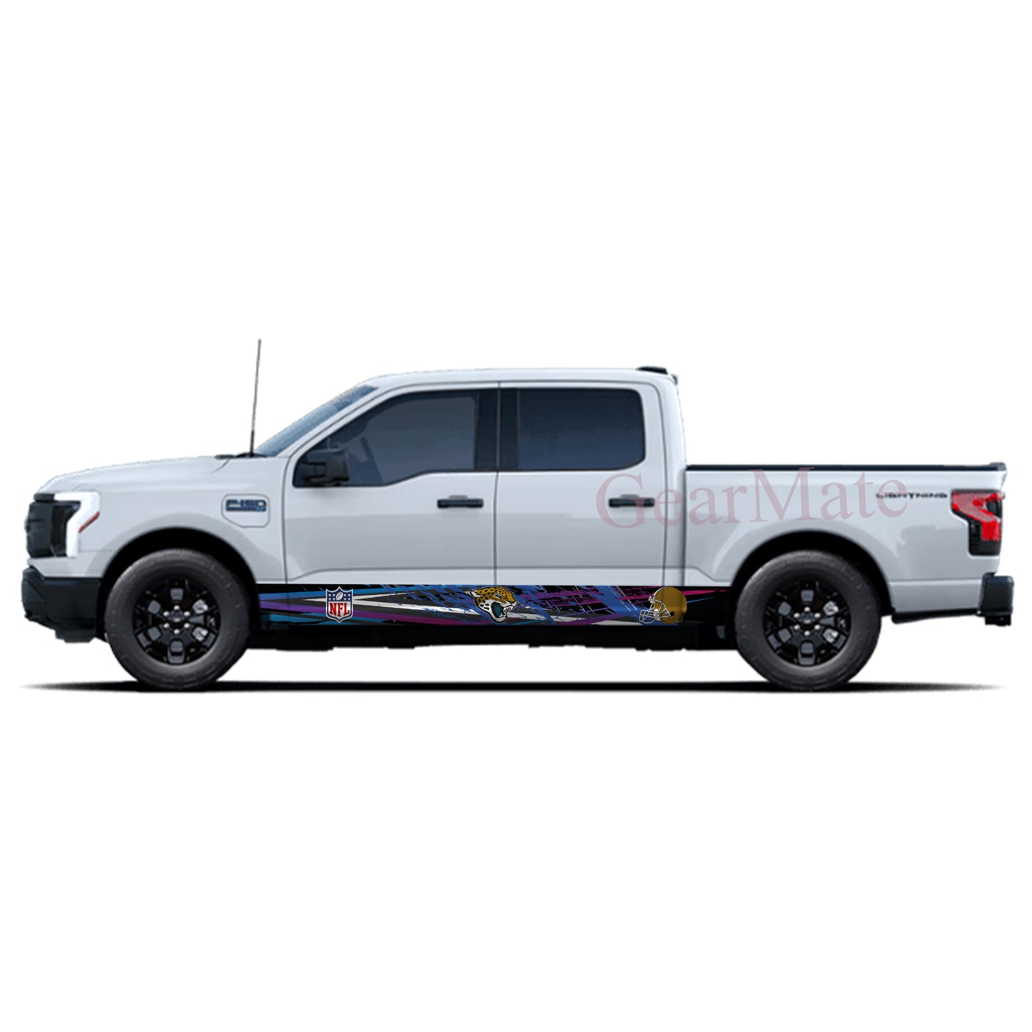 NFL Jacksonville Jaguars Rocker Panel Graphic Decal Kit (Left & Right Sides) - High Quality Vinyl for Trucks & SUVs