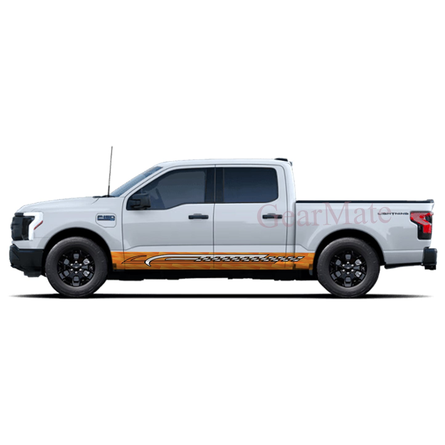 Precision Meets Power Rocker Panel Graphic Decal Kit (Left & Right Sides) - High Quality Vinyl for Trucks & SUVs
