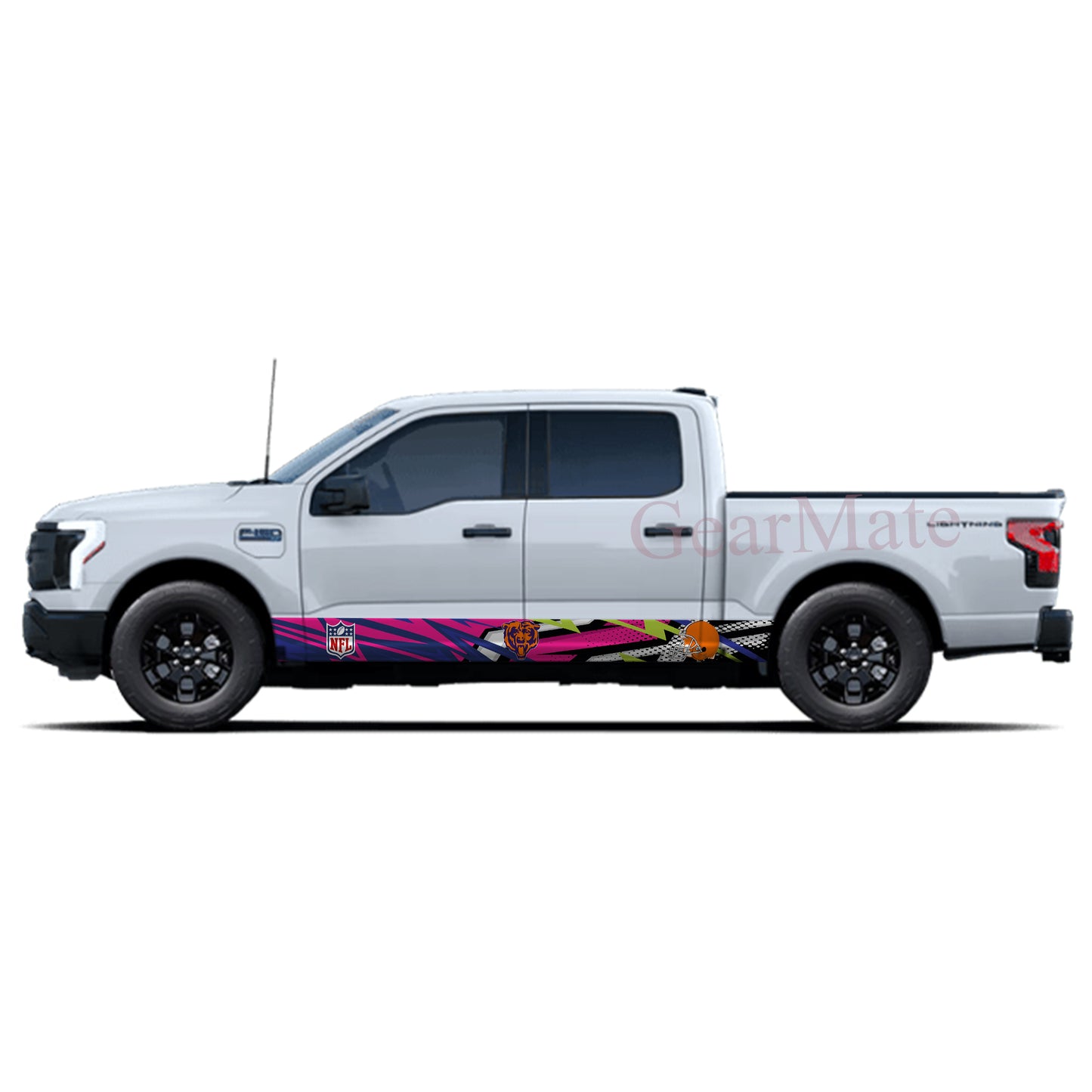 NFL Chicago Bears Rocker Panel Graphic Decal Kit (Left & Right Sides) - High Quality Vinyl for Trucks & SUVs