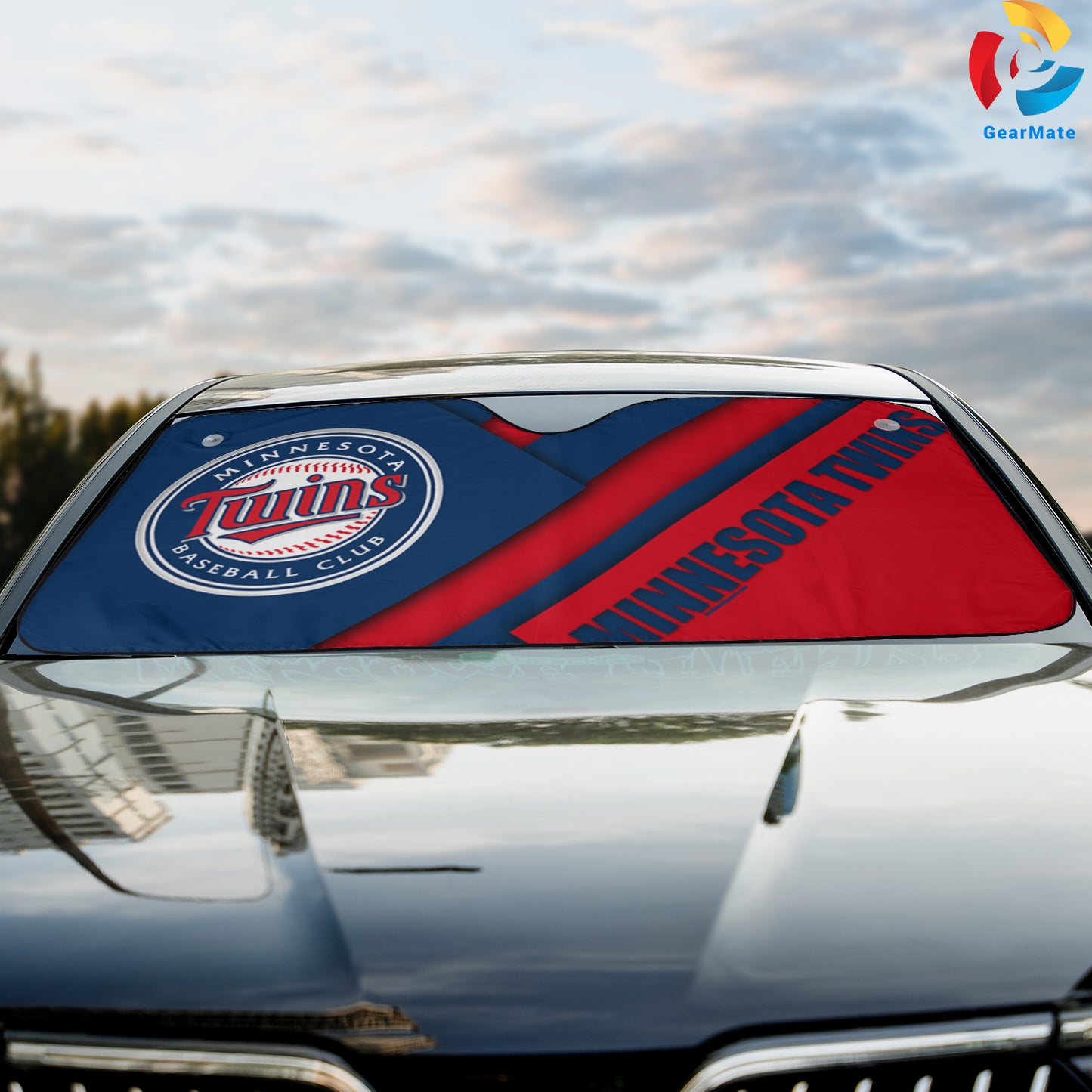 Minnesota Twins MLB Baseball Reflective Car Sunshade – Premium Heat & UV Protection, Universal Fit