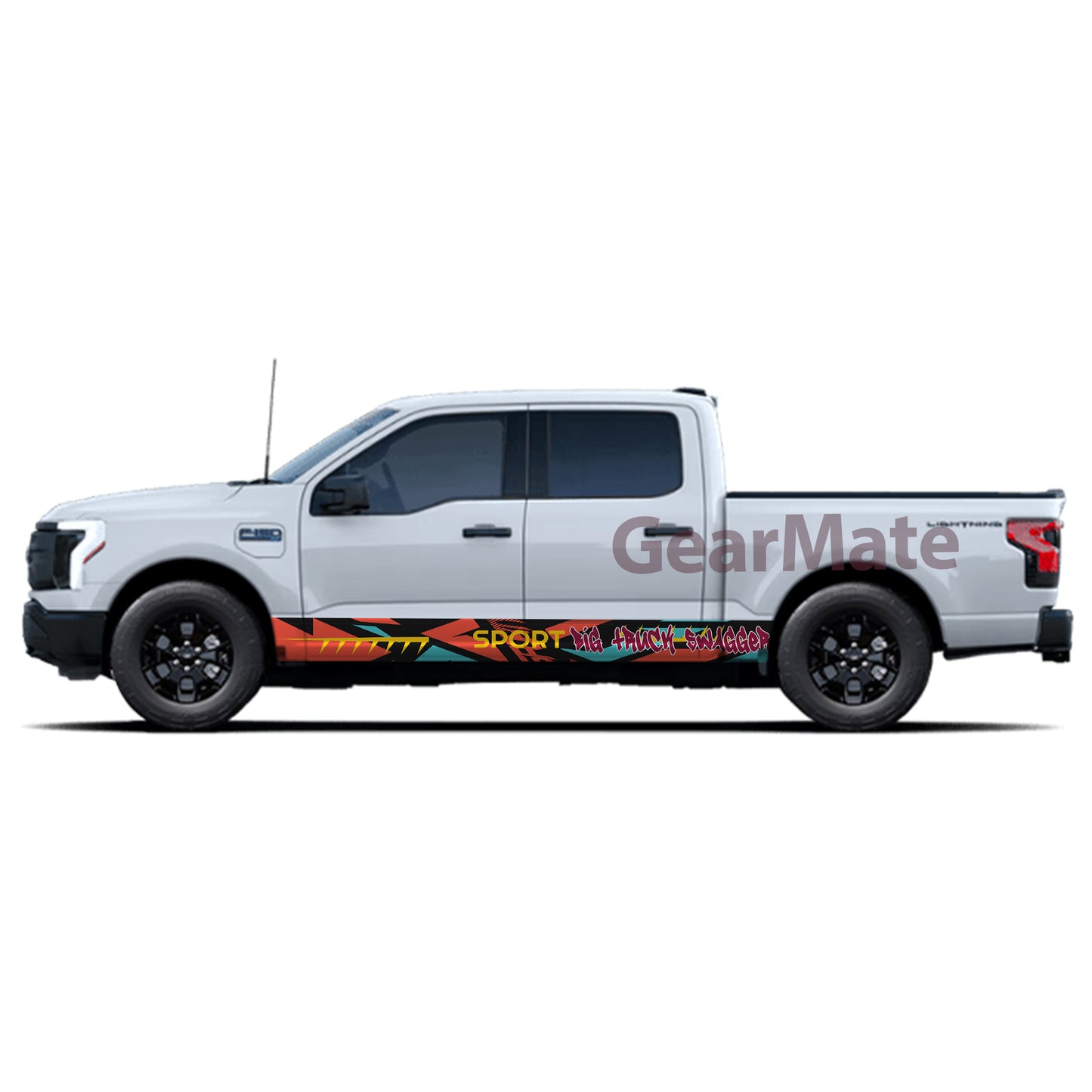 Big Truck Swagger Rocker Panel Graphic Decal Kit (Left & Right Sides) - High Quality Vinyl for Trucks & SUVs