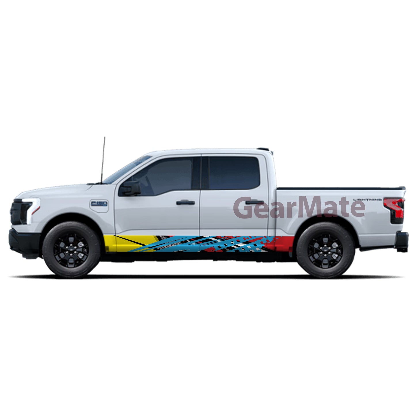 Racing YBR Rocker Panel Graphic Decal Kit (Left & Right Sides) - High Quality Vinyl for Trucks & SUVs