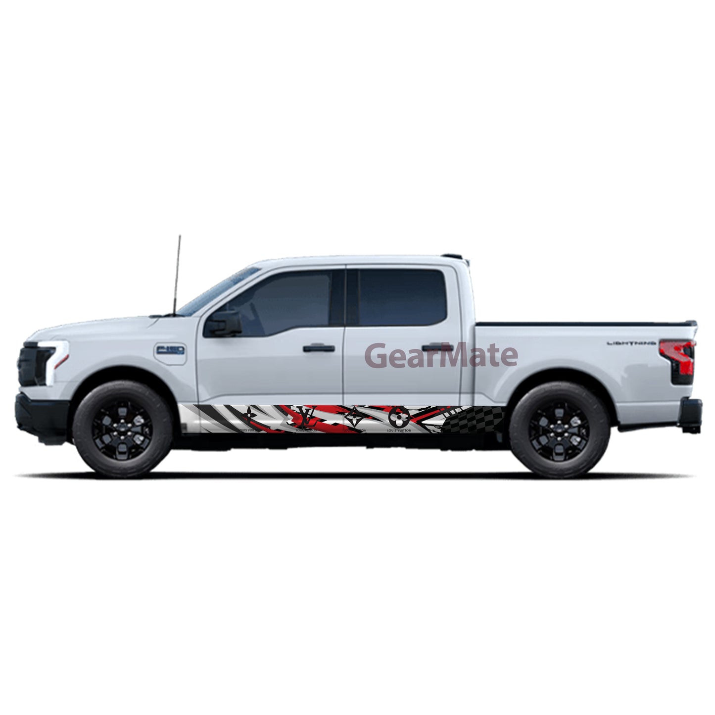 Louis Vuitton Fashion Rocker Panel Graphic Decal Kit (Left & Right Sides) - High Quality Vinyl for Trucks & SUVs