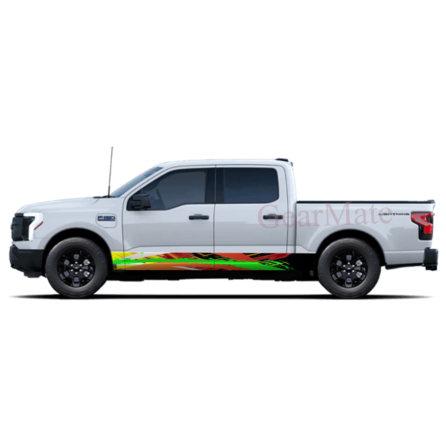 Sport Paint Green Rocker Panel Graphic Decal Kit (Left & Right Sides) - High Quality Vinyl for Trucks & SUVs