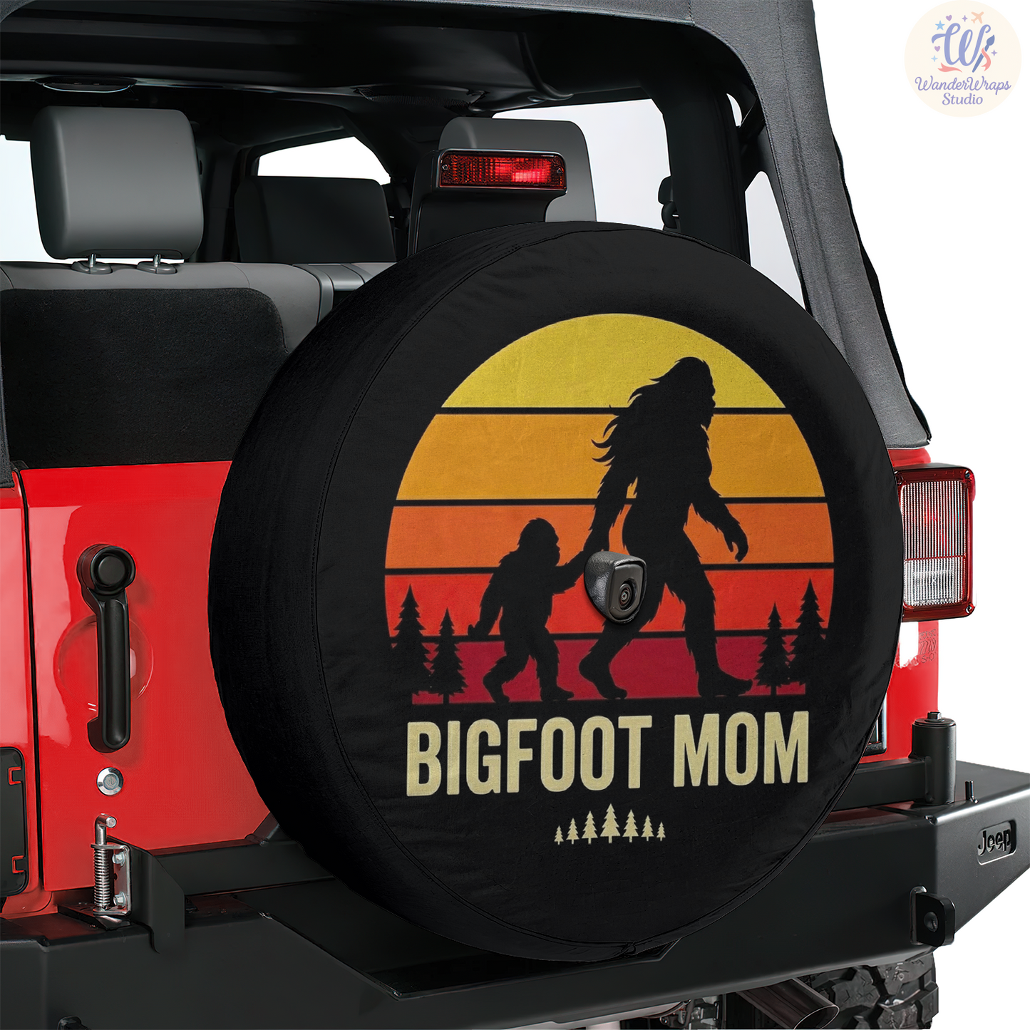 Big Foot Mom Spare Tire Cover – Waterproof UV Resistant Protector with Camera Hole