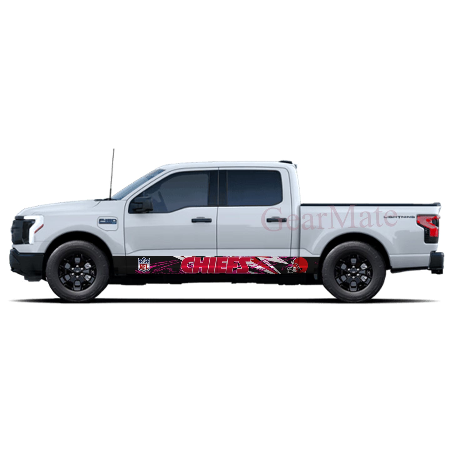 NFL Kansas City Chiefs 2 Rocker Panel Graphic Decal Kit (Left & Right Sides) - High Quality Vinyl for Trucks & SUVs