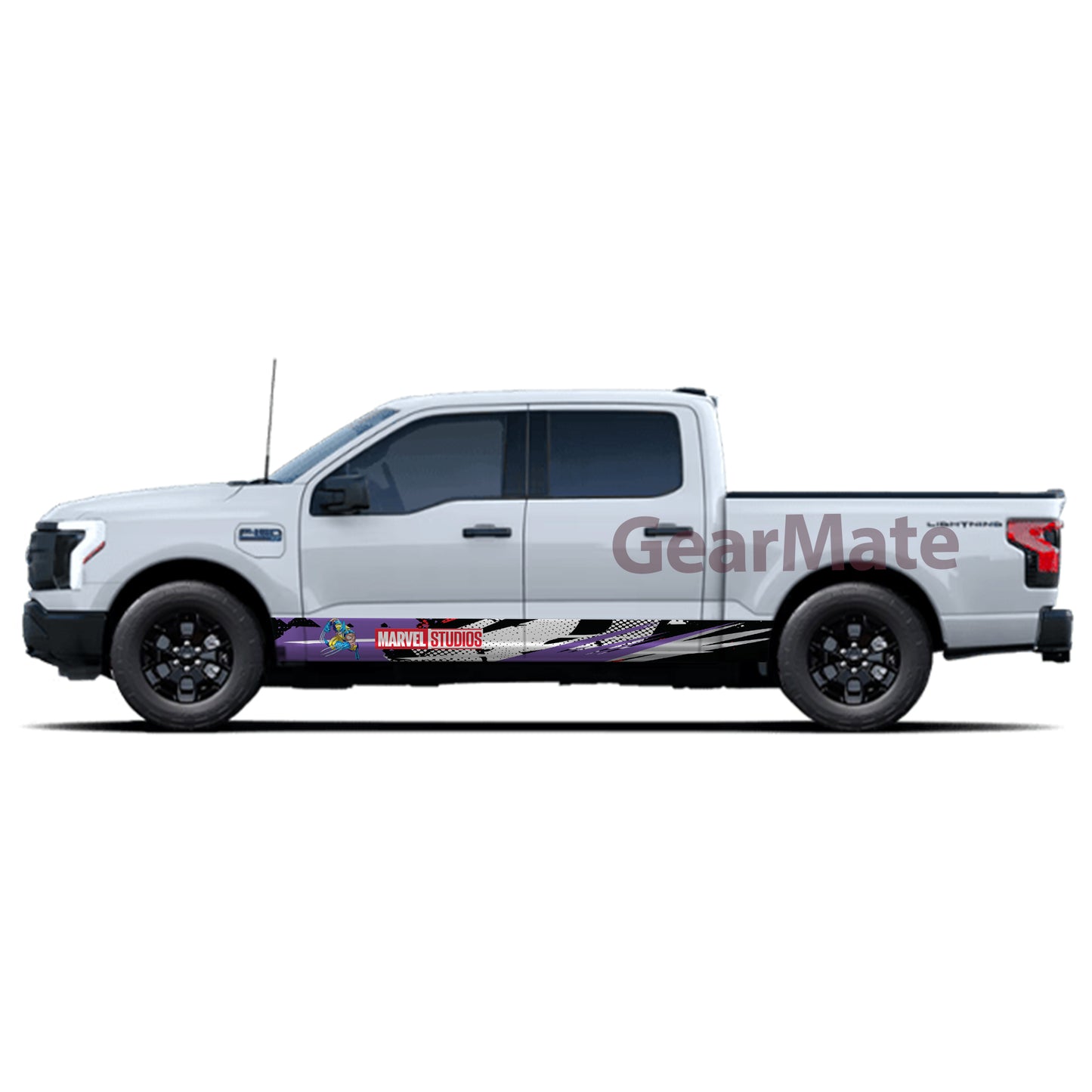 Racing Grunge Marvel Wolverine Rocker Panel Graphic Decal Kit (Left & Right Sides) - High Quality Vinyl for Trucks & SUVs