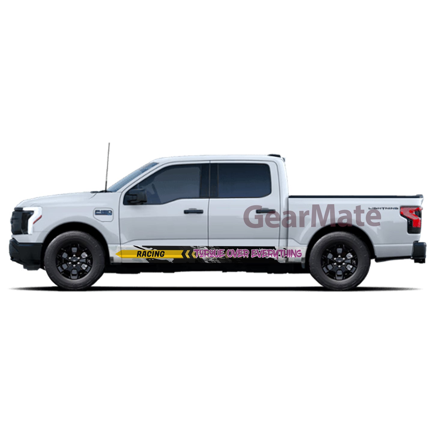 Torque Over Everything Rocker Panel Graphic Decal Kit (Left & Right Sides) - High Quality Vinyl for Trucks & SUVs