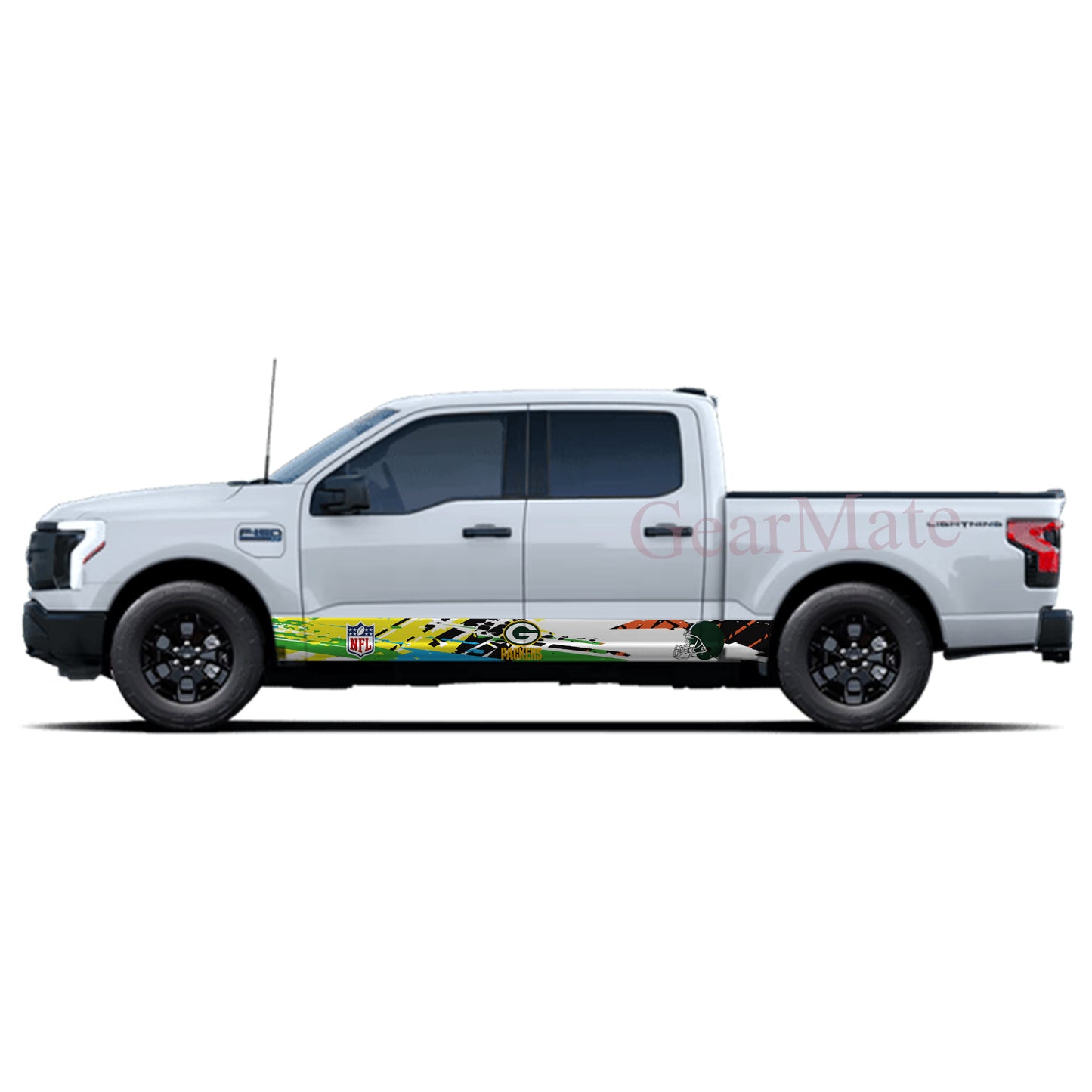 NFL Green Bay Packers Rocker Panel Graphic Decal Kit (Left & Right Sides) - High Quality Vinyl for Trucks & SUVs