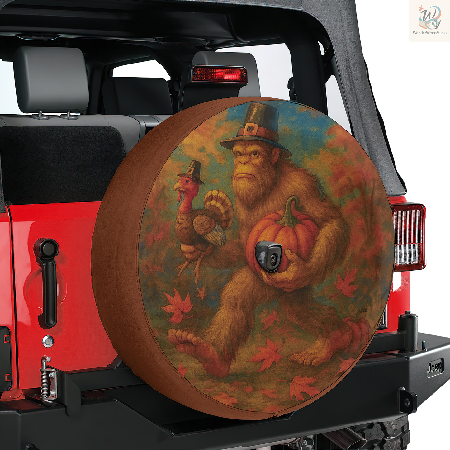 Big Foot Pumpkins Spare Tire Cover – Waterproof UV Resistant Protector with Camera Hole