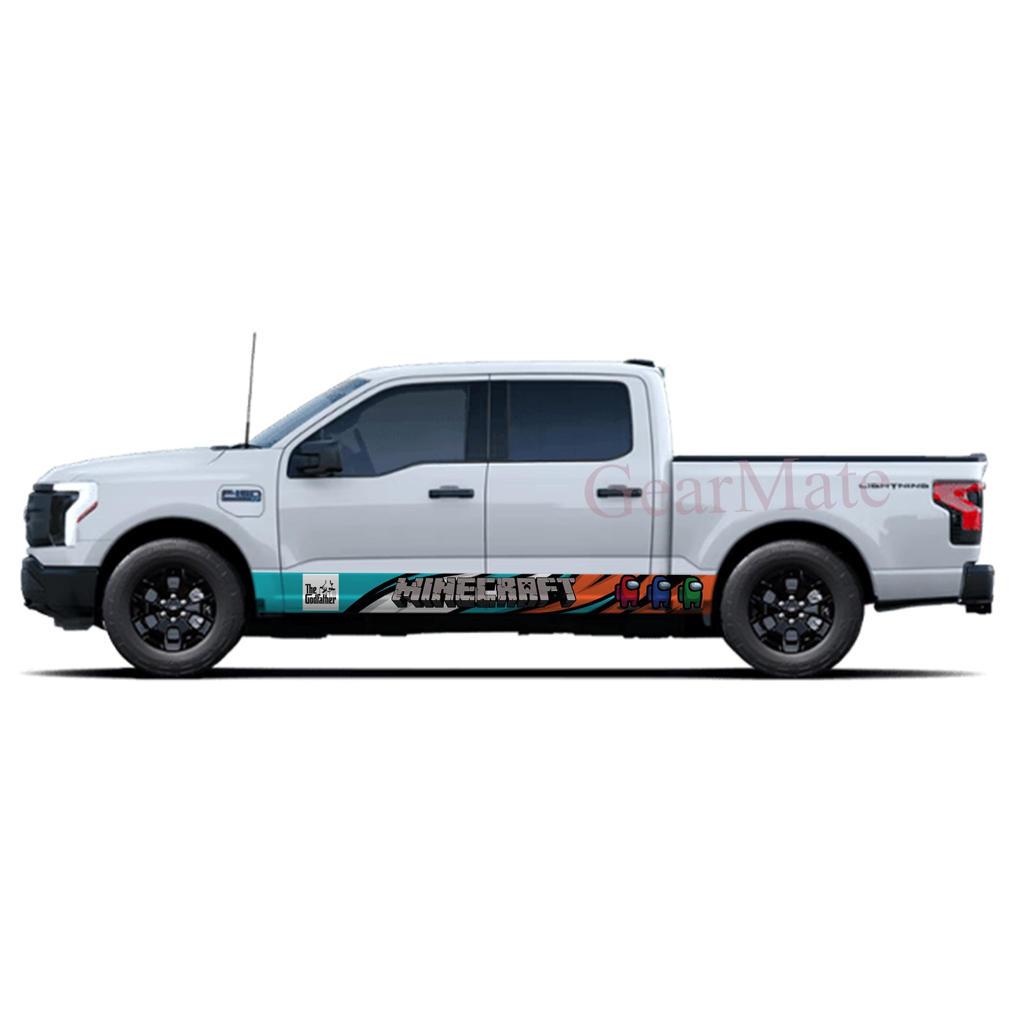 Minecraft Games Rocker Panel Graphic Decal Kit (Left & Right Sides) - High Quality Vinyl for Trucks & SUVs