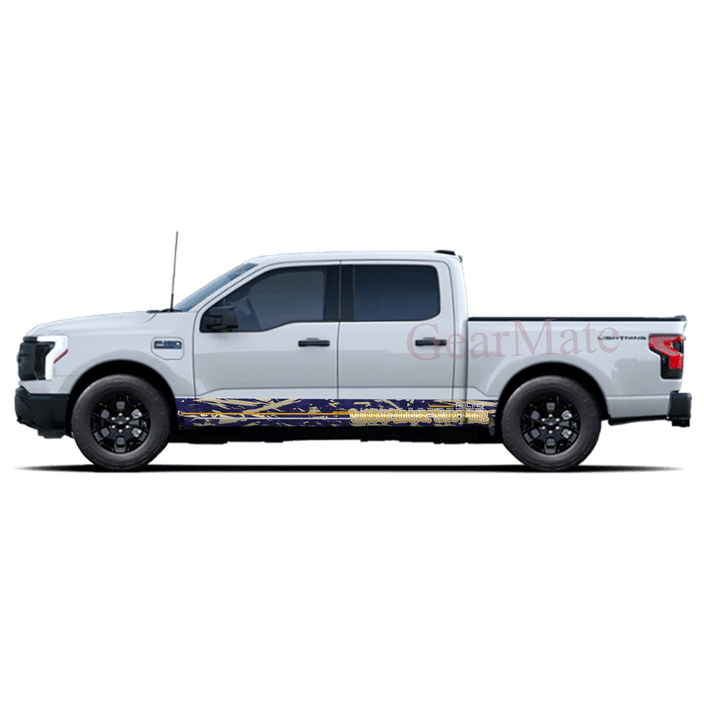 Rugged Looks Race Soul Rocker Panel Graphic Decal Kit (Left & Right Sides) - High Quality Vinyl for Trucks & SUVs