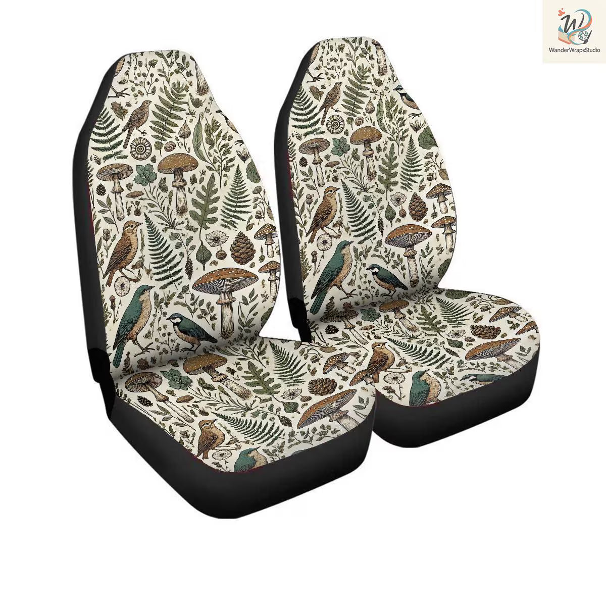 Enchanted Woodland Car Seat Covers – High Quality Graphic and Polar Fleece Protector Set