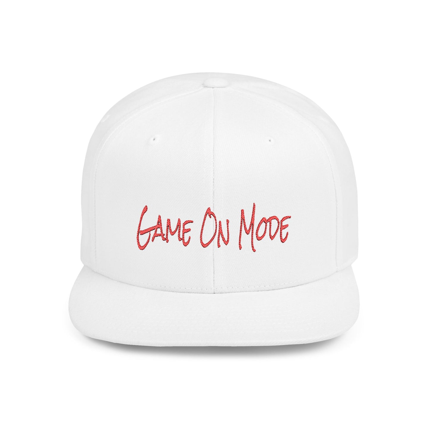 Text Game On Mode Flat Bill Snapback – Lightweight, Custom Fit, Premium Quality