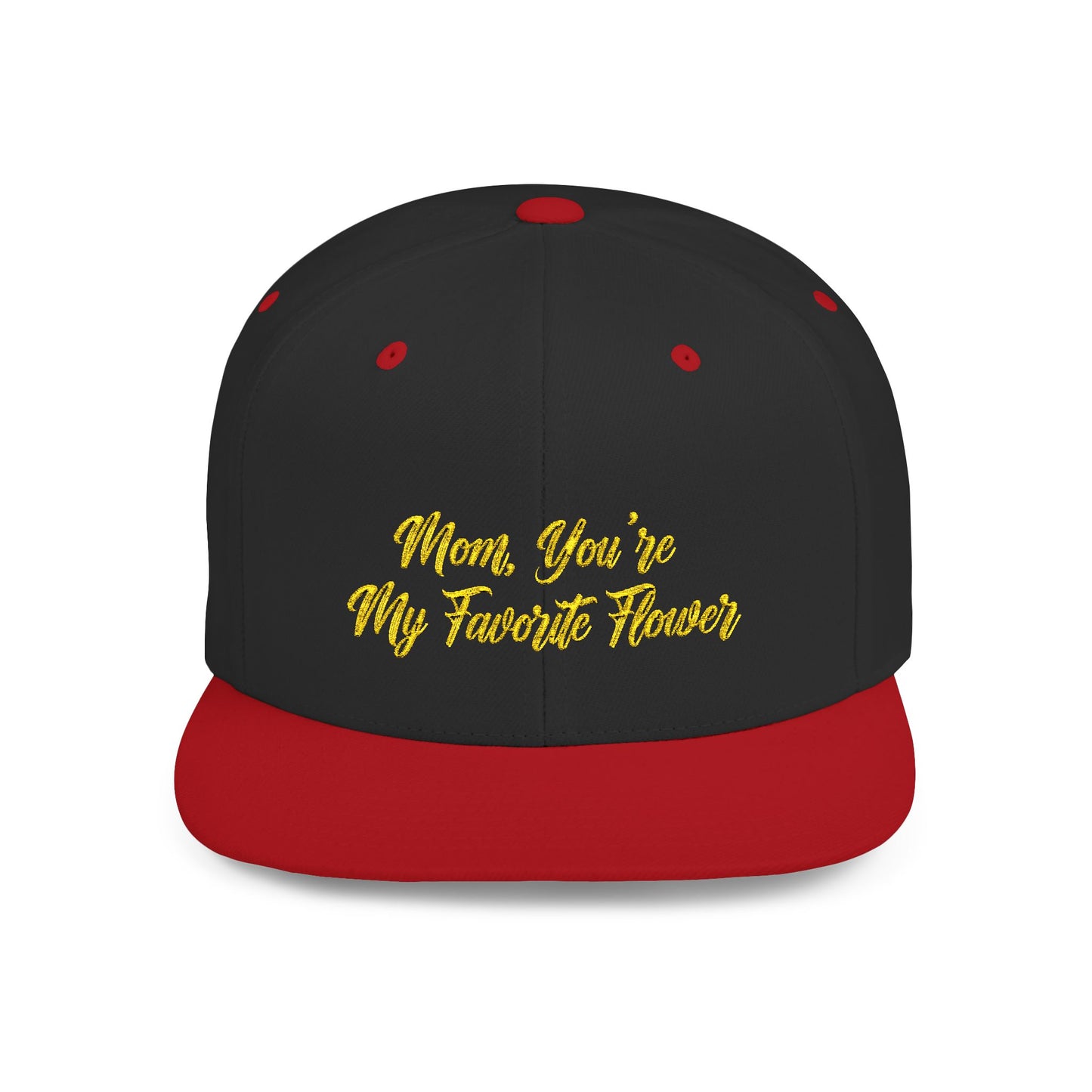 Text Mom You're My Favorite Color Flat Bill Snapback – Lightweight, Custom Fit, Premium Quality