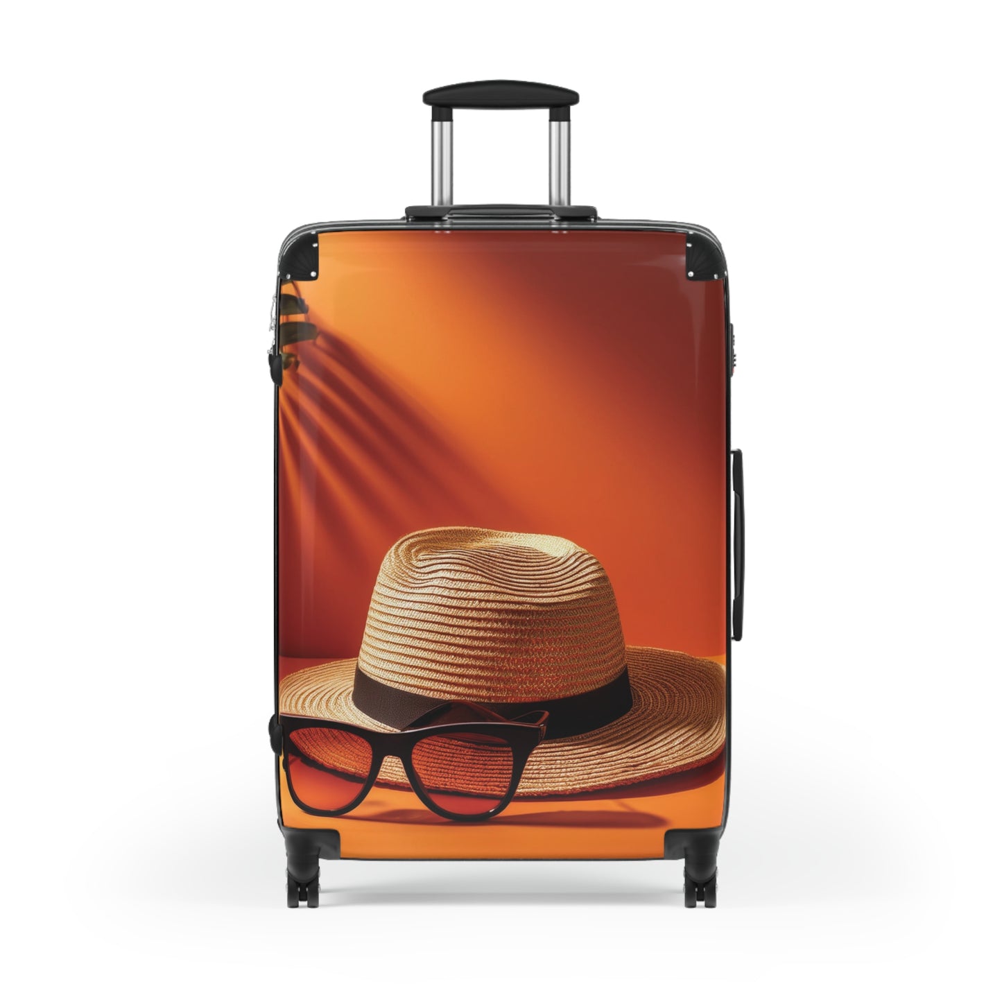 Nature Summer Straw Hat Carry-On Suitcase - Stylish Luggage for Travelers