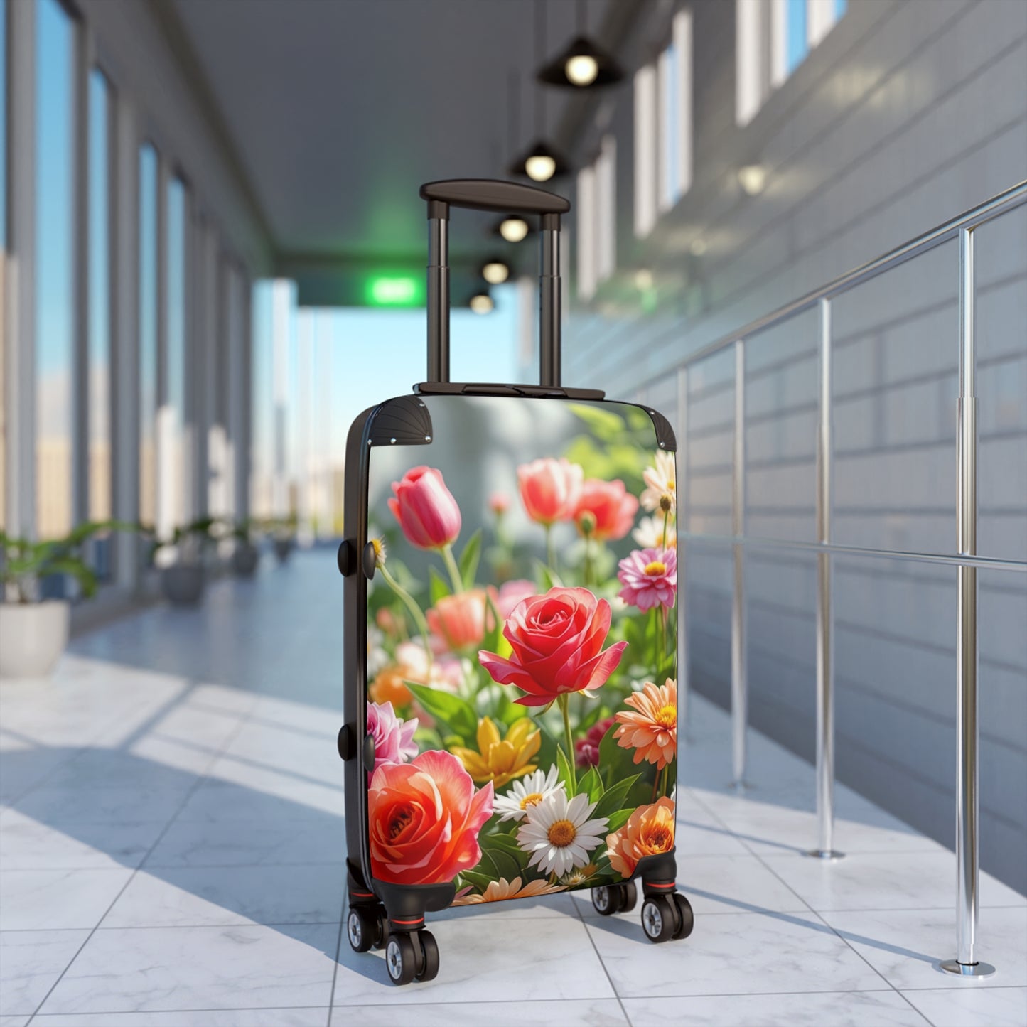 Nature Flowers Floral Garden Scene Art Carry-On Suitcase - Stylish Luggage for Travelers