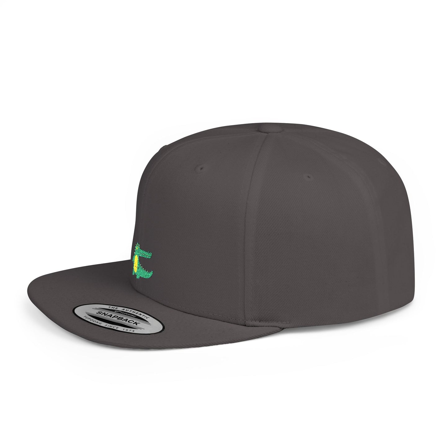 Icons Embroidered Crocodile 2 Flat Bill Snapback – Lightweight, Custom Fit, Premium Quality