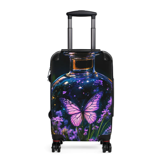 Nature Butterflies Glass Bottle Art Carry-On Suitcase - Stylish Luggage for Travelers