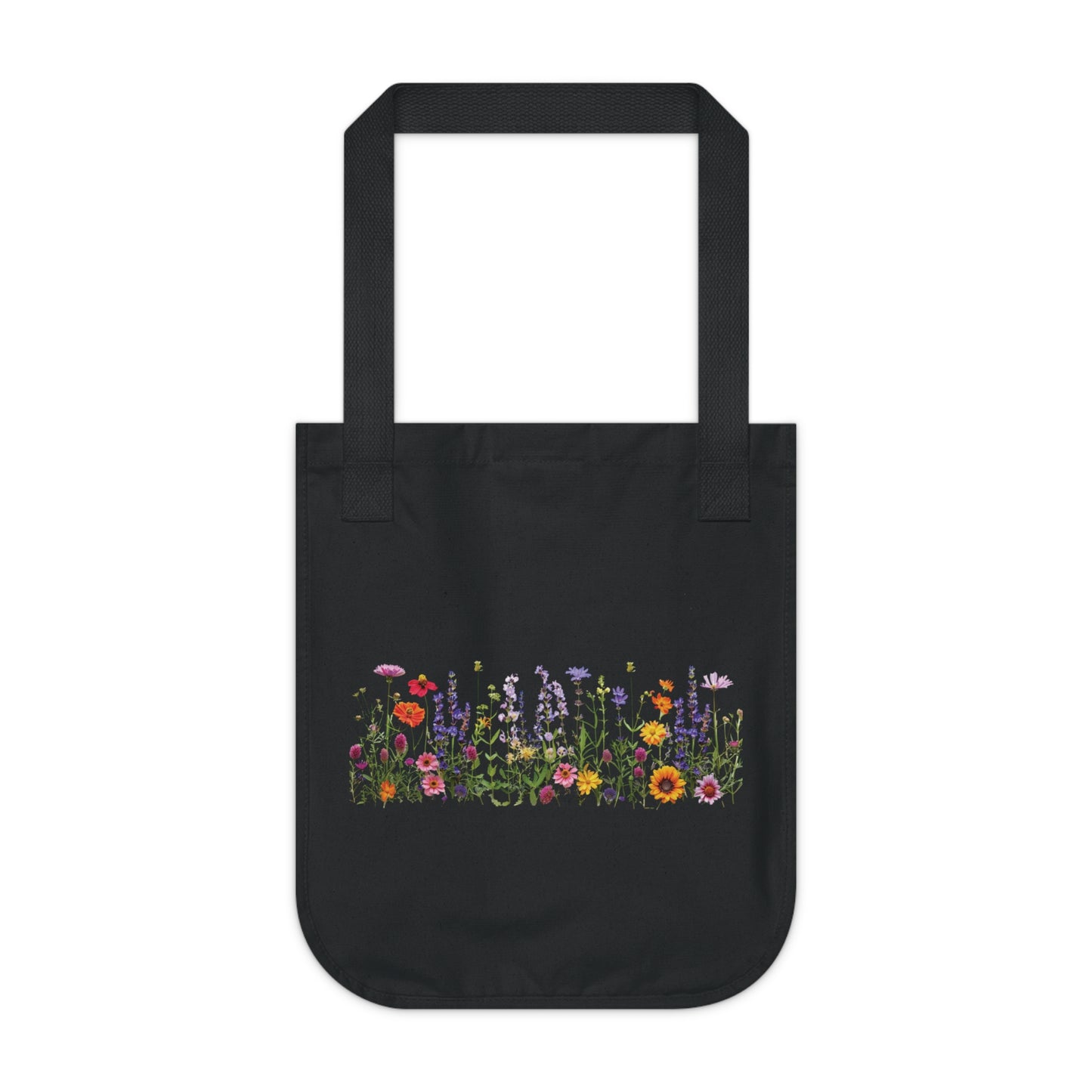 Flowers Floral Design Organic Canvas Tote Bag - Eco-Friendly Carryall for Everyday Use