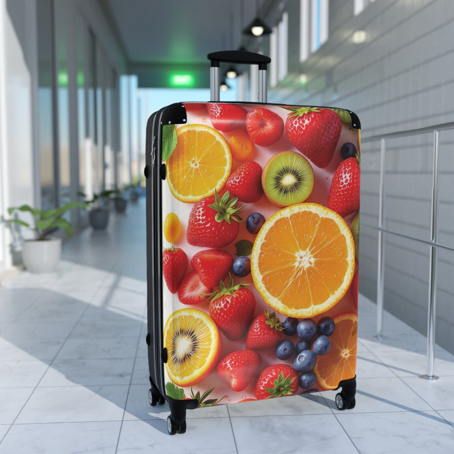 Nature Summer Assorted Fruit Carry-On Suitcase - Stylish Luggage for Travelers