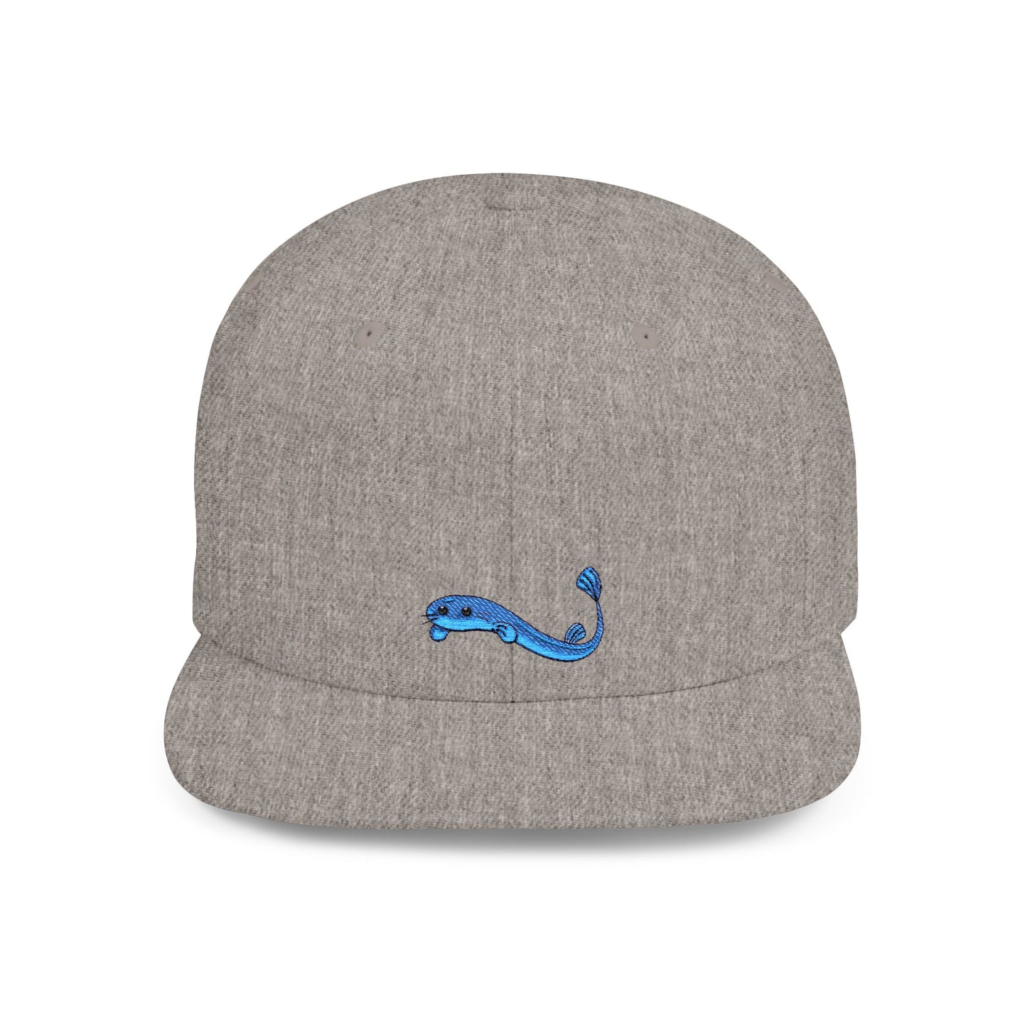 Icons Embroidered Eel Fish Flat Bill Snapback – Lightweight, Custom Fit, Premium Quality