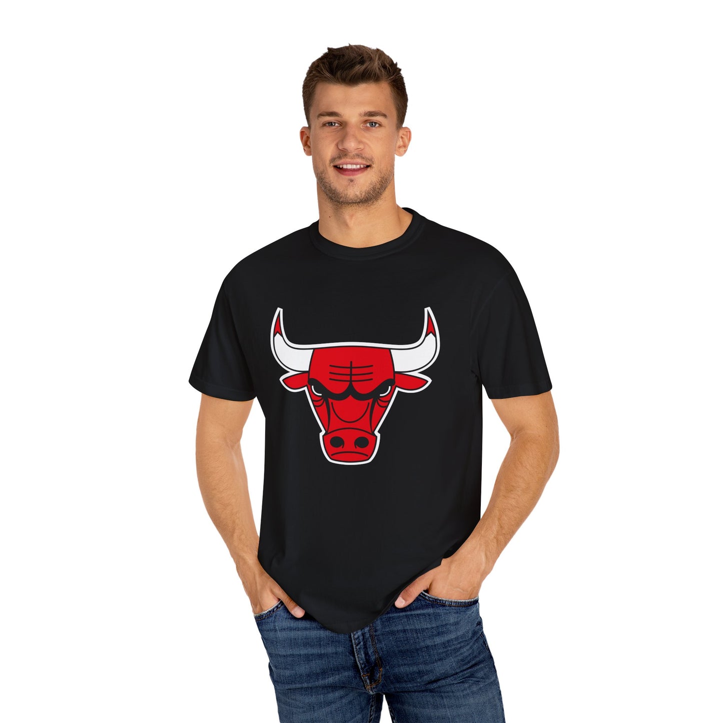 Chicago Bulls Built Different Garment-Dyed T-Shirt – Premium Cotton Tee for Customization