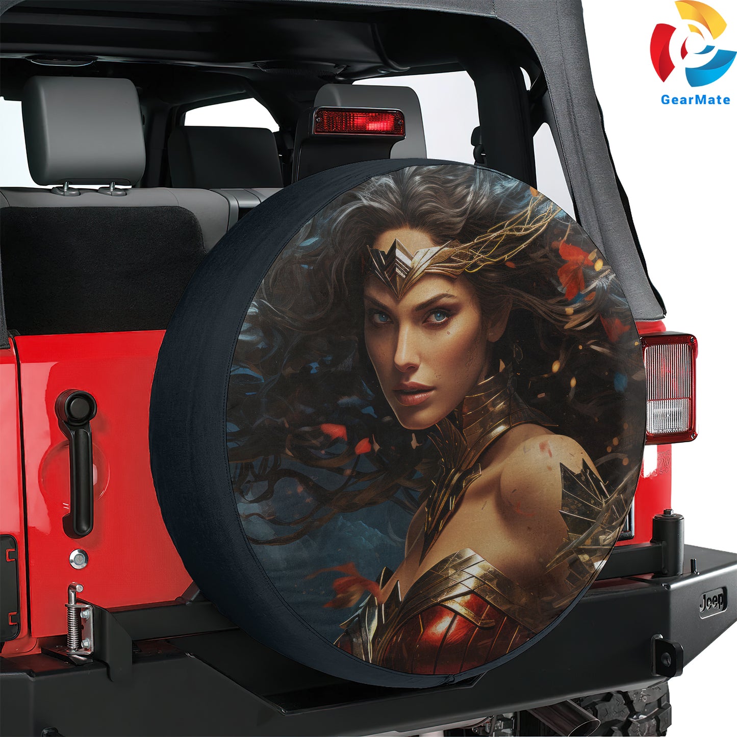 DC Wonder Woman Heroes Spare Tire Cover – Premium Waterproof UV Resistant Protector