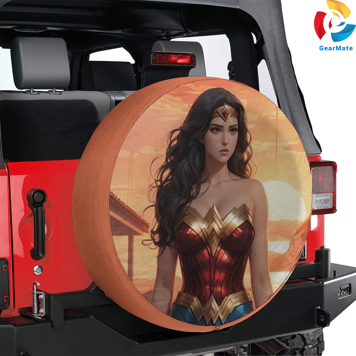 DC Wonder Woman Spare Tire Cover – Premium Waterproof UV Resistant Protector