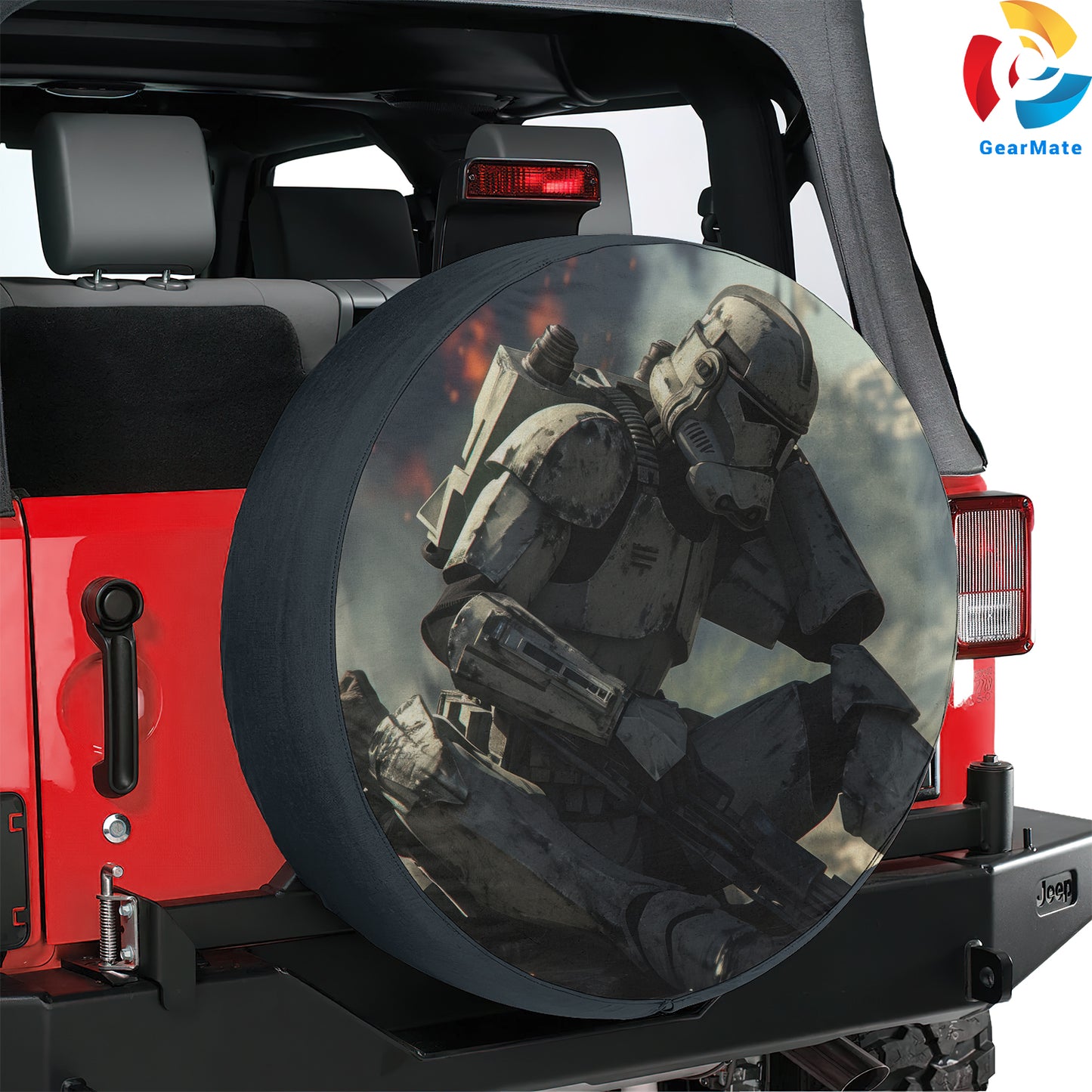 Starwars Cyberpunk Sci-fi Spare Tire Cover – Premium Waterproof UV Resistant Protector