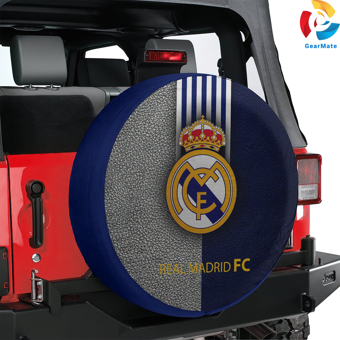 Real Madrid Spare Tire Cover – Premium Waterproof UV Resistant Protector