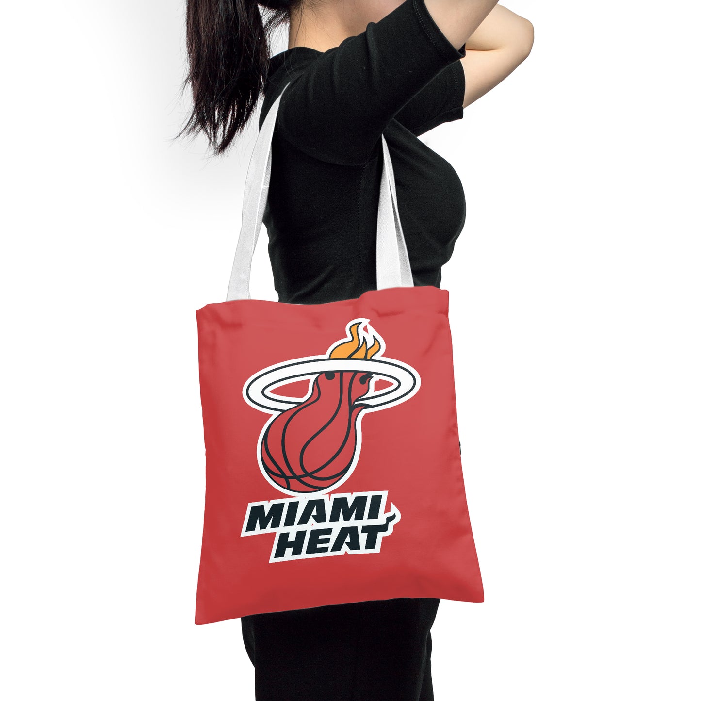 NBA Miami Heat Fans Polyester Canvas Tote Bag - Durable and Stylish