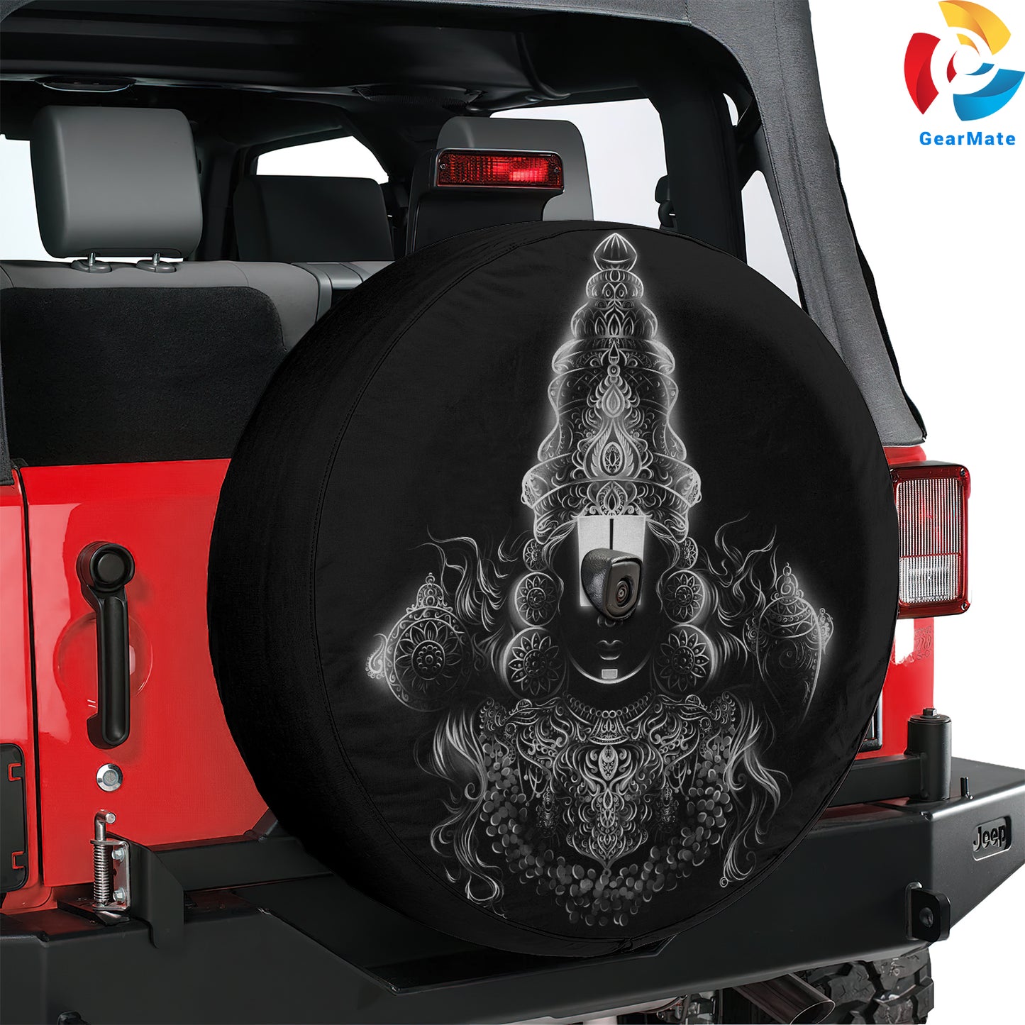 Venkateshwara Swamy Spare Tire Cover – Premium Waterproof UV Resistant Protector