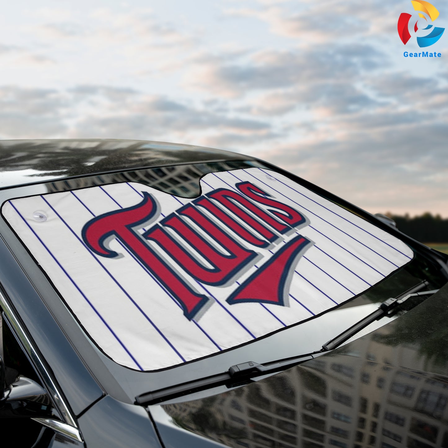 Minnesota Twins MLB Baseball Team Jersey Reflective Car Sunshade – Premium Heat & UV Protection, Universal Fit