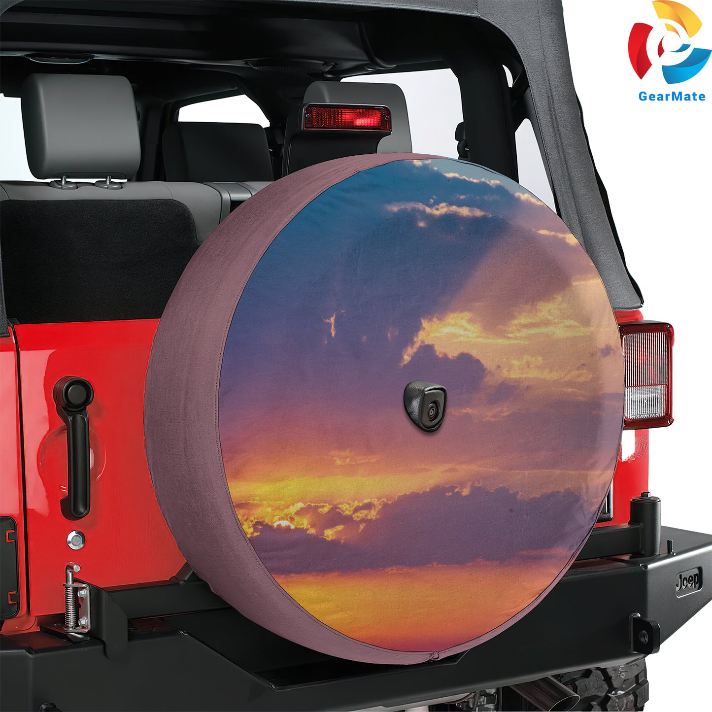 Sunset Sky Spare Tire Cover – Premium Waterproof UV Resistant Protector