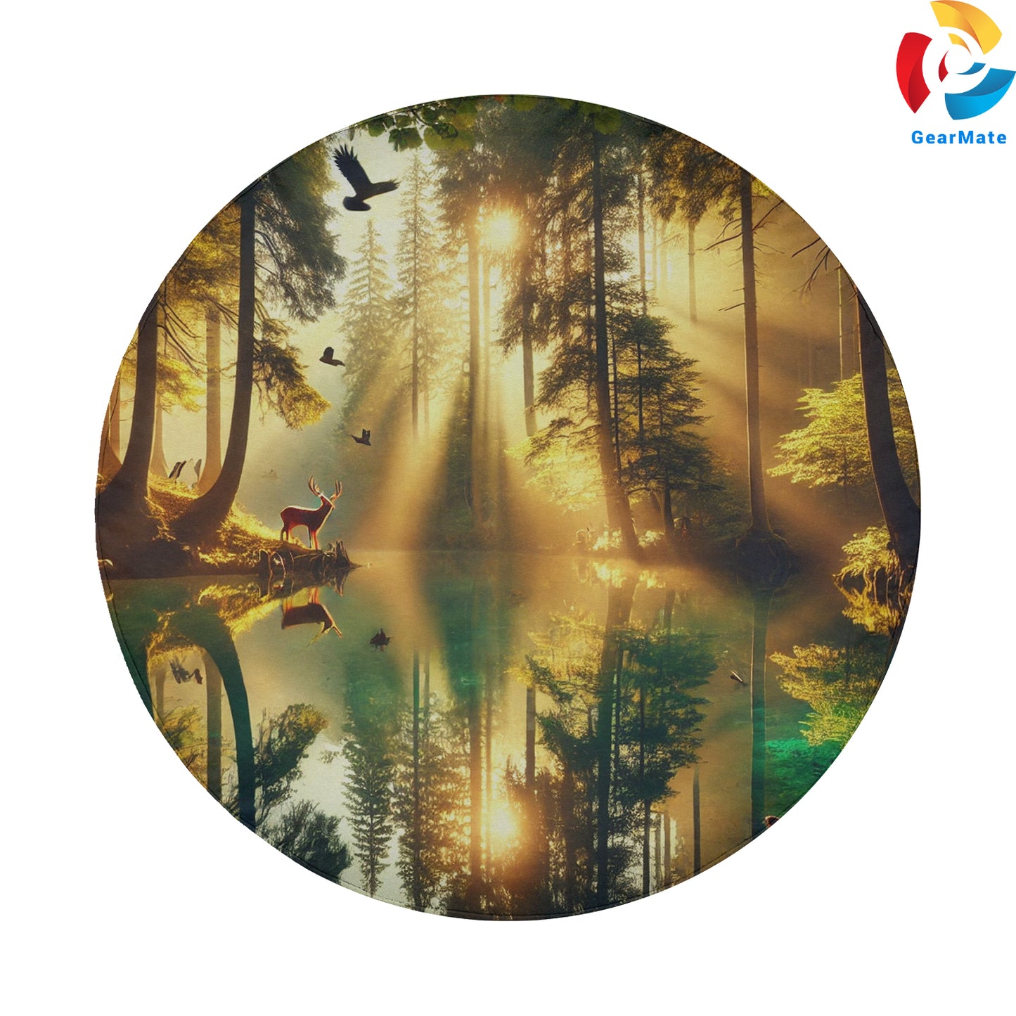 Nature Reflection Forest Trees Wildlife Spare Tire Cover – Premium Waterproof UV Resistant Protector