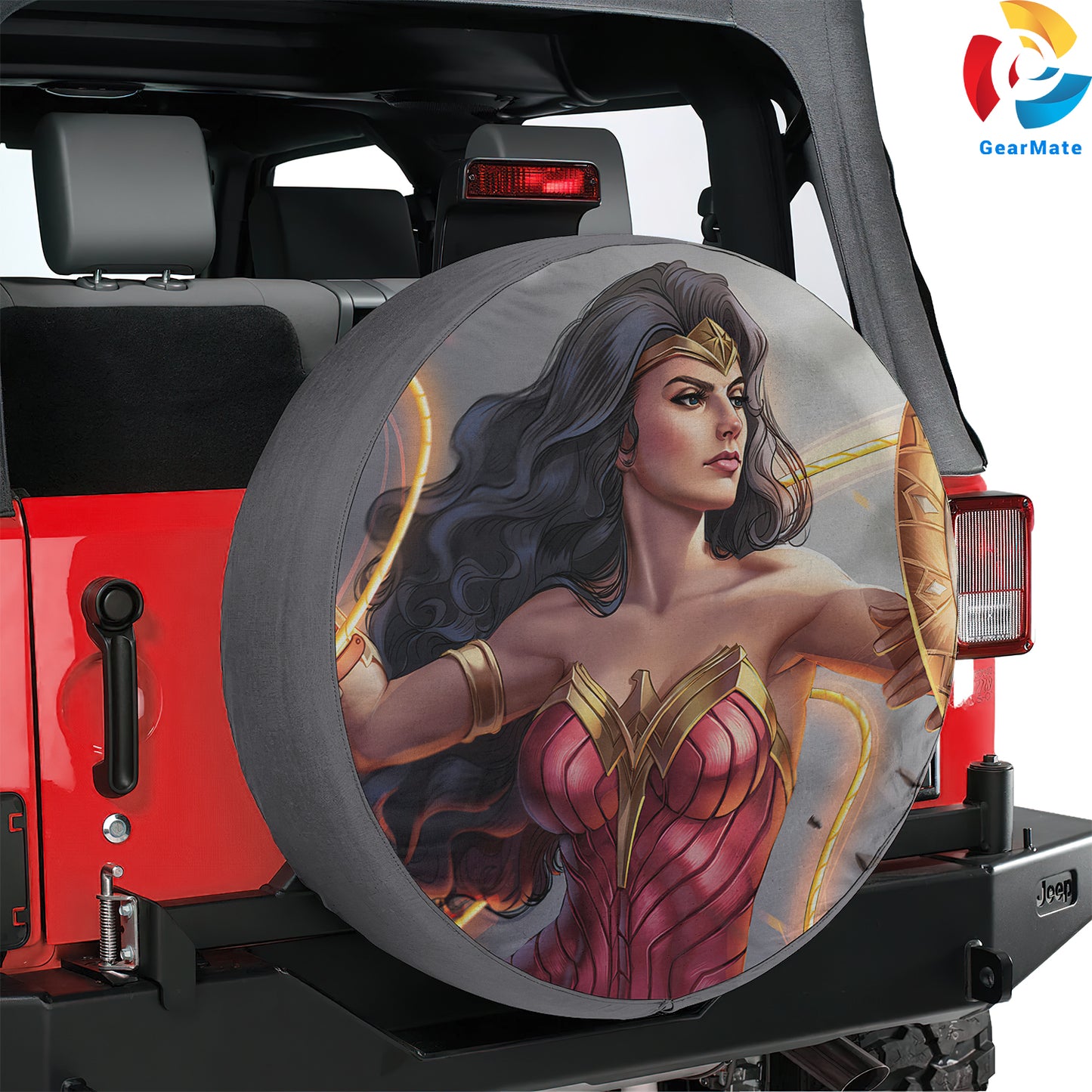 DC Wonder Woman Spare Tire Cover – Premium Waterproof UV Resistant Protector
