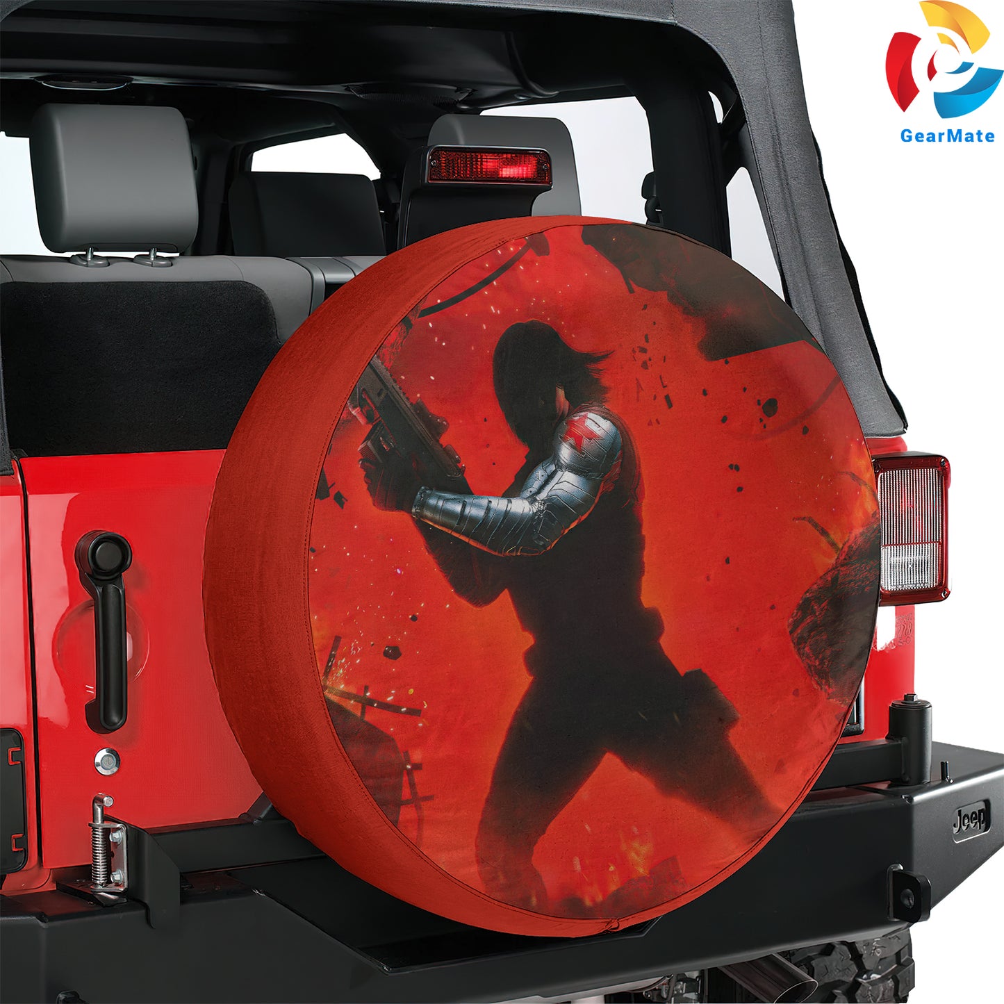 Marvel Winter Soldier Comics Spare Tire Cover – Premium Waterproof UV Resistant Protector