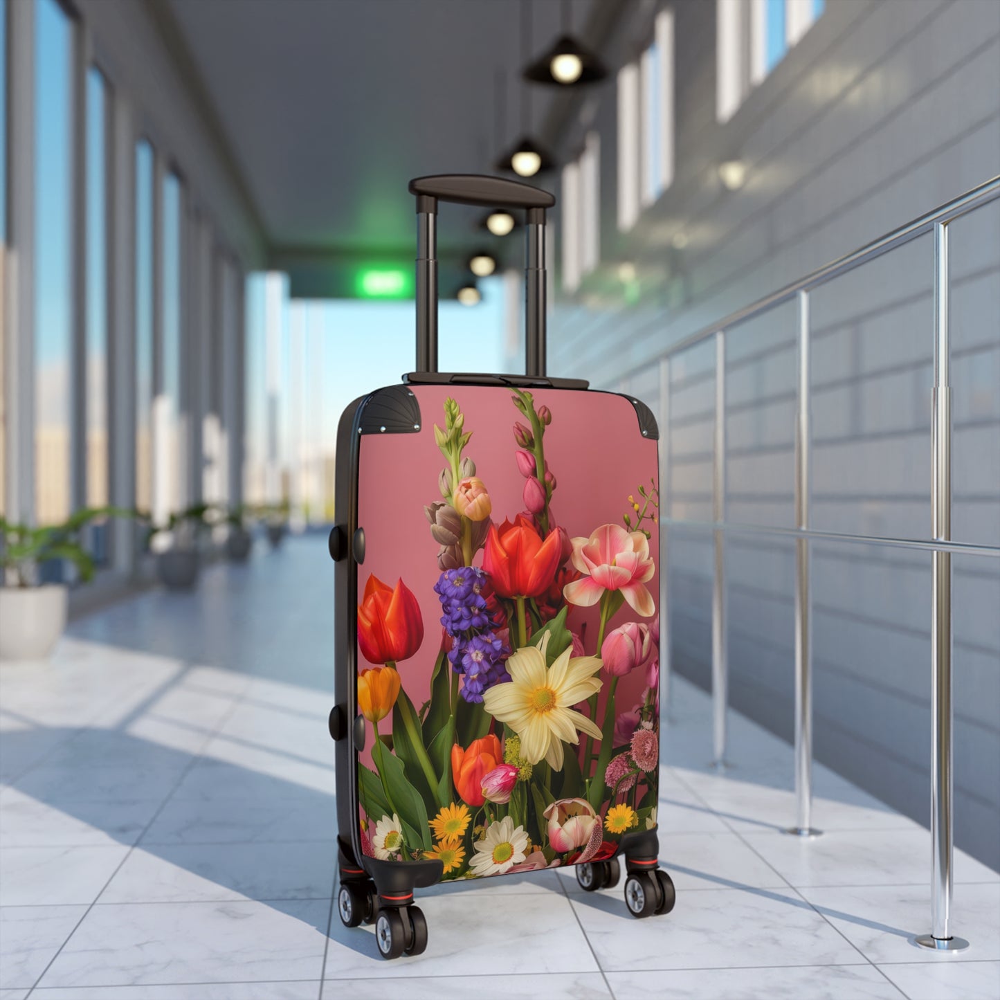 Nature Flowers Floral Vibrant Bouquet Art Carry-On Suitcase - Stylish Luggage for Travelers