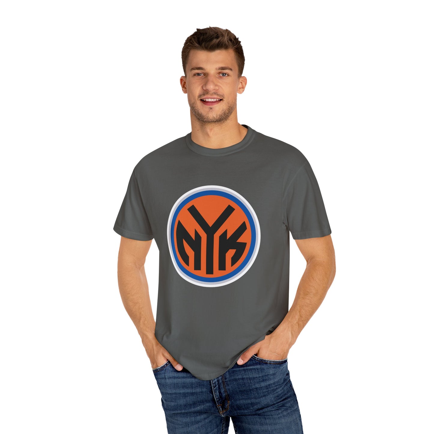 New York Knicks Basketball Fanatics Garment-Dyed T-Shirt – Premium Cotton Tee for Customization