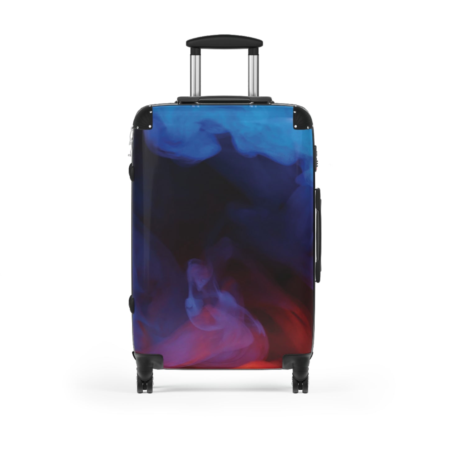 Abstract Blue Red Smoke Art Carry-On Suitcase - Stylish Luggage for Travelers