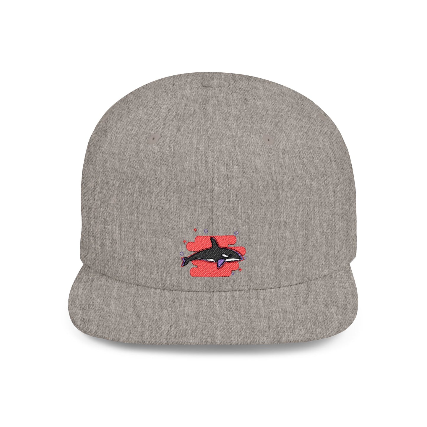 Icons Embroidered Dolphin Pink Flat Bill Snapback – Lightweight, Custom Fit, Premium Quality