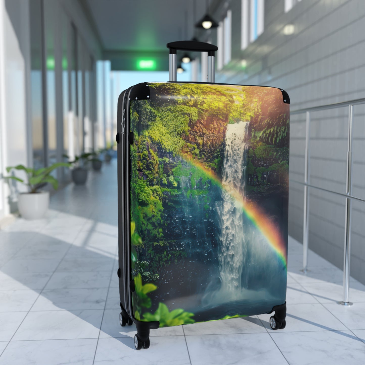 Nature Waterfall Vibrant Art Carry-On Suitcase - Stylish Luggage for Travelers