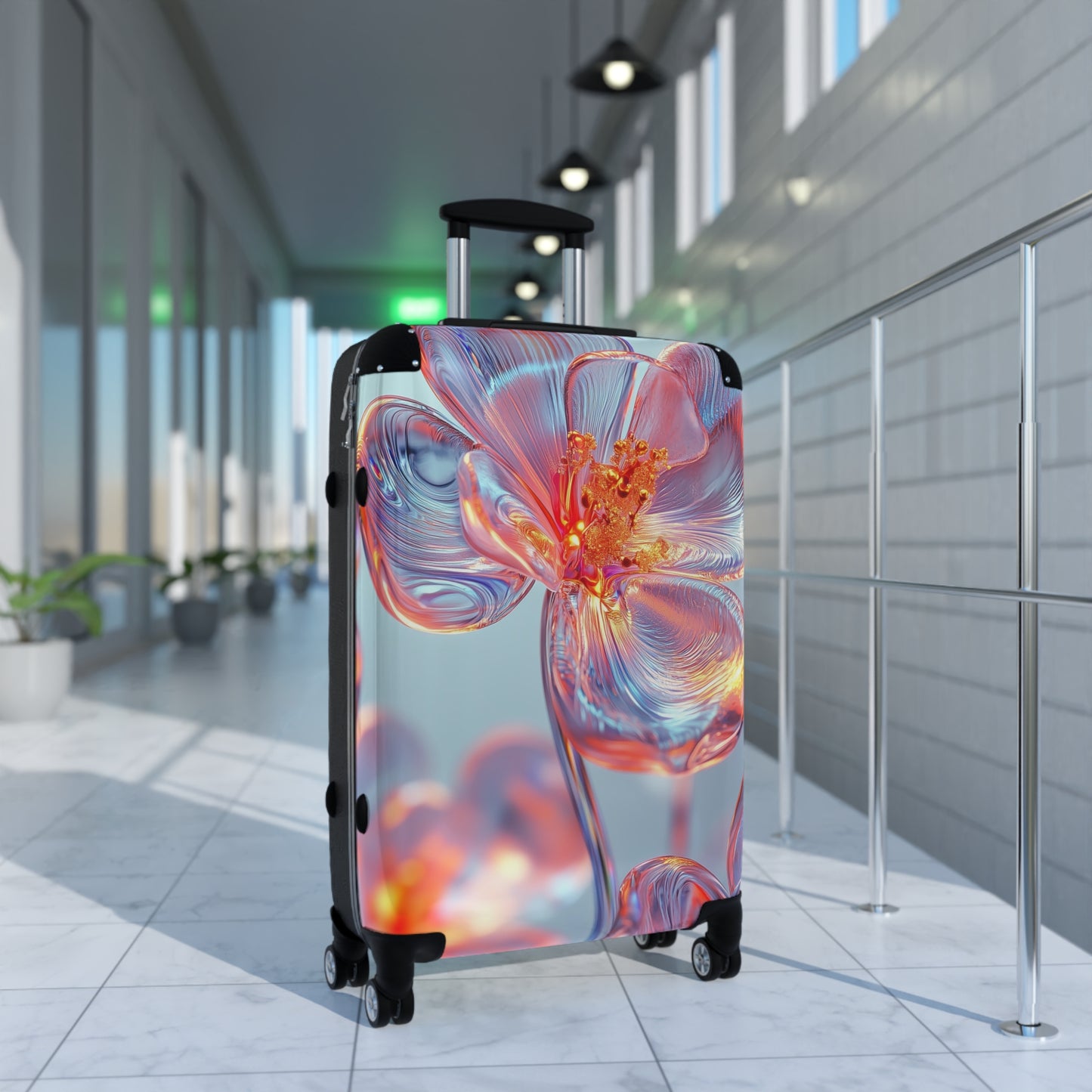 Nature Flowers Floral Glass Spring Art Carry-On Suitcase - Stylish Luggage for Travelers